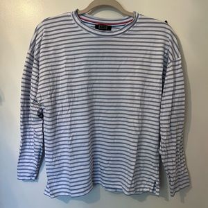 AYR French Fry Tee, Light Blue Stripe, Size S